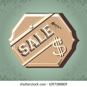 sale label style retro