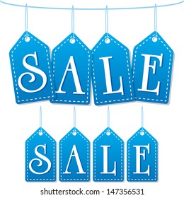sale label tags blue