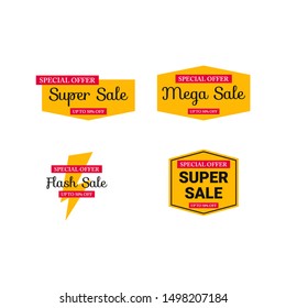 sale label vector, big sale, mega sale, promotion label vector 