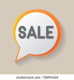 Sale label vector illustration. Round Badge Sticker. sale banner template design. Sale, price tag icon.