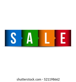 Sale label vector lettering
