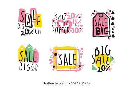 Sale Labels and Badges Design Vector Set