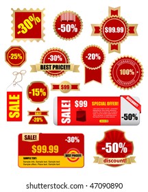 sale labels and banners - vector set