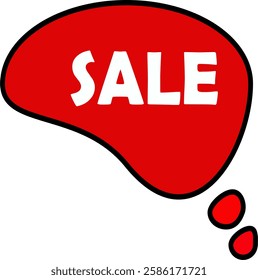 Sale Labels Bubble text vector. Red sale labels bubble text