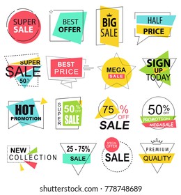 Sale labels collection modern. Labels for shopping.