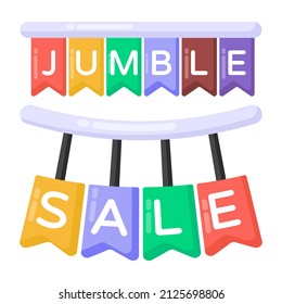 Sale labels in flat trendy icon style 

