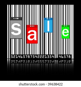 sale labels on barcode