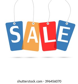 Sale labels. Price labels symbol of sale on white background. Vector illustration