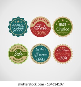 Sale labels set.