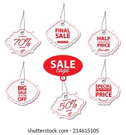 Sale labels set.