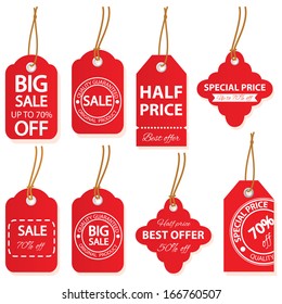 Sale labels set in vector.