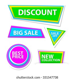 Sale Labels set. Vector template.