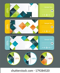 Sale labels template set. Discounts best price theme.