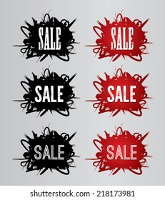 Sale labels, Vector.