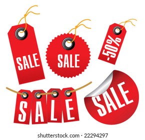 Sale labels vector
