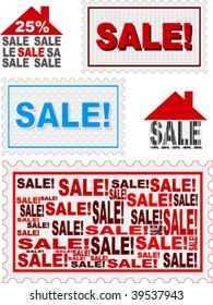 etiquetas de venta - vector
