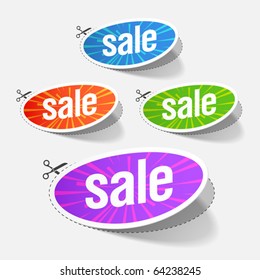 Sale labels. Vector.