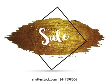 Sale layout background for business, promotion and advertising.  Template for Shopping discount coupon, brochure, sale, banner, flyer, poster.  promo banner with brush stroke effect Vector 