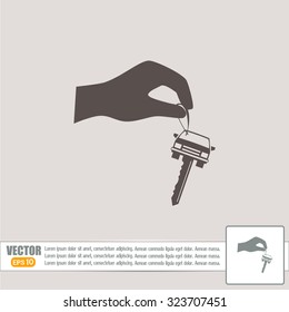 Sale or lease of the vehicle: in the hand your car keys. Vector 