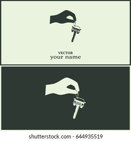 Sale or lease of the vehicle: in the hand your car keys. Vector 