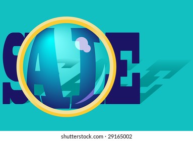 Sale and lens. Vector. Without mesh.