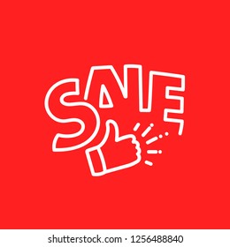 Sale lettering composition on red background. Vector illustration