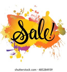 Sale Lettering with Exclamation Mark