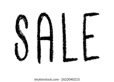 Sale lettering Handwritten word Ink illustration Modern brush calligraphy Template for marketing ad, print, web, banner, poster, flyer