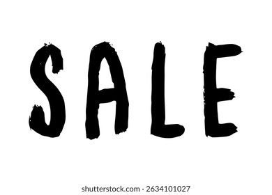 Sale lettering Handwritten word Ink illustration Modern brush calligraphy Template for marketing ad, print, web, banner, poster, flyer