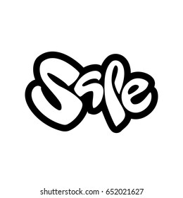 Sale lettering inscription. Modern brush calligraphy.