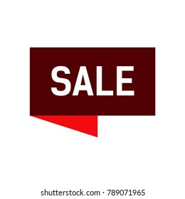 Sale Lettering on Brown Origami Tag