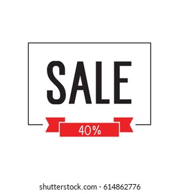 Sale Lettering in Rectangle Frame