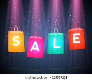 sale with lights background vector  eps 10