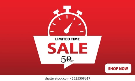 Venda tempo limitado 50% off com relógio Comprar Agora