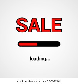 Sale is loading, vector illustration, eps10