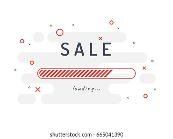 Sale loading - vector illustration. Grey background.