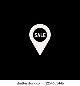 sale location vector icon. flat sale location design. sale location illustration for graphic 
