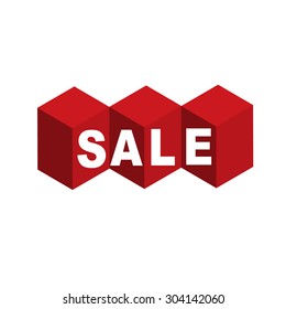Sale logo 3D, Vector