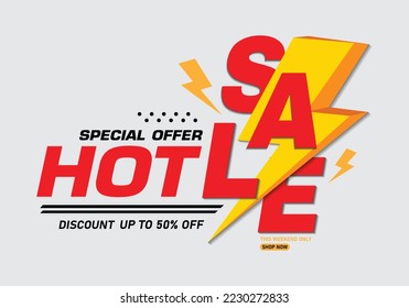 sale logo and banner design. vector illustration