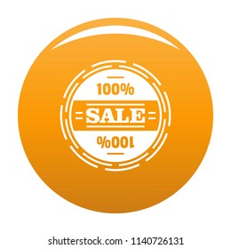 Sale logo. Simple illustration of sale vector logo for any design orange