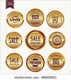 Sale luxury golden labels collection
