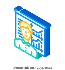 sale manager isometric icon vector. sale manager sign. isolated symbol illustration