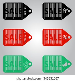 sale mark set, vector