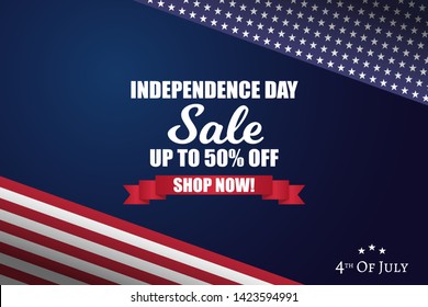 sale material and element for fourth of july independence day of united states of america. 4th of july USA celebration. editable eps 10 vector.