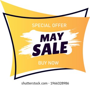  Sale may banner badge. Special offer discount tags. Vector collection