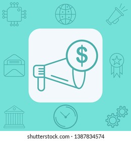 Sale megaphone vector icon sign symbol