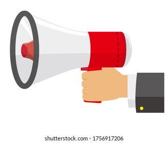 Sale megaphone vector illustration .  Delivery promotion and bargain icons .