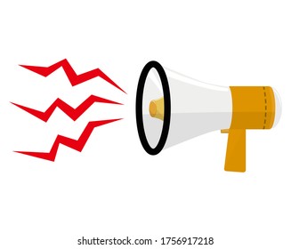 Sale megaphone vector illustration .  Delivery promotion and bargain icons .