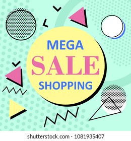 sale memphis pattern style web banner