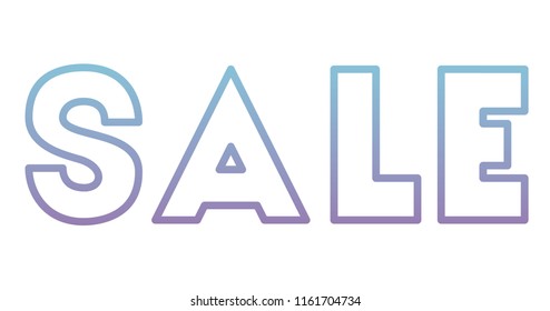 sale message with hand made font